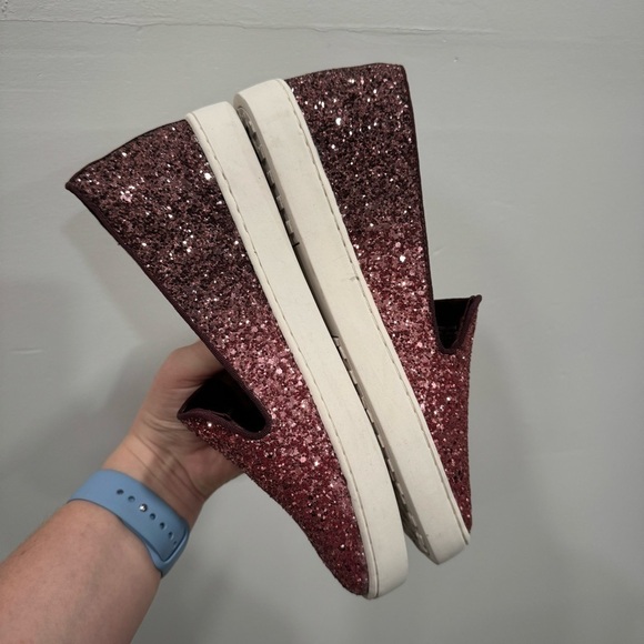 Birdies Slip-On Ombre Glitter Shoe Red Size 6.5 - Picture 8 of 8